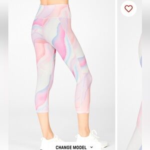 Fabletics Define High-Waisted Crop Capri Leggings